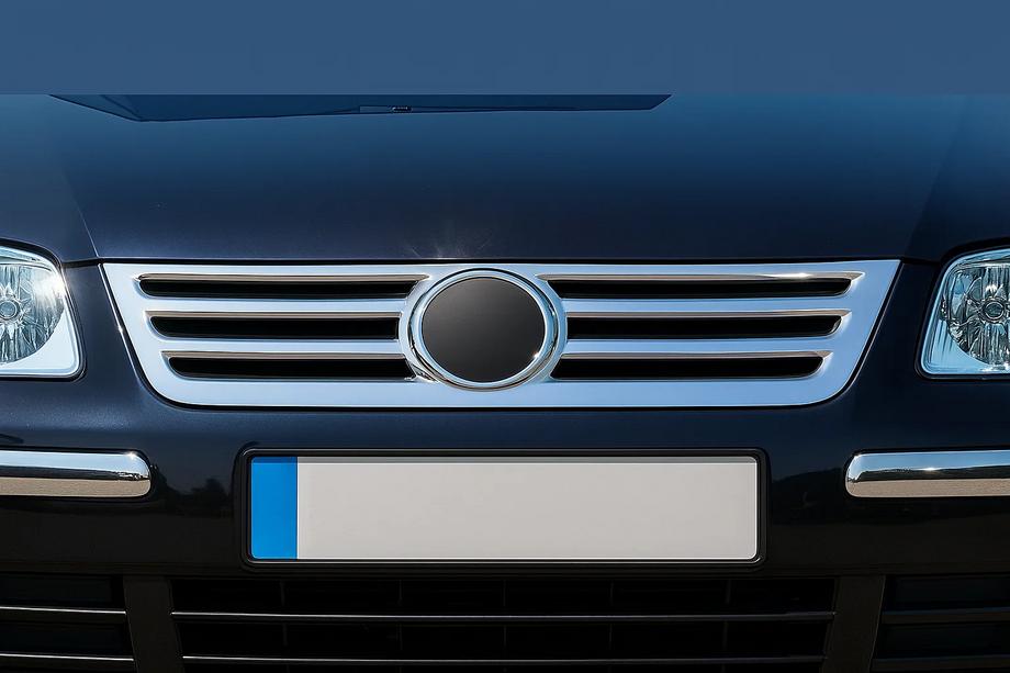 Volkswagen Caddy 2004-2010 рр. Накладка на решітку (нерж) OmsaLine - Італійська нержавійка Image