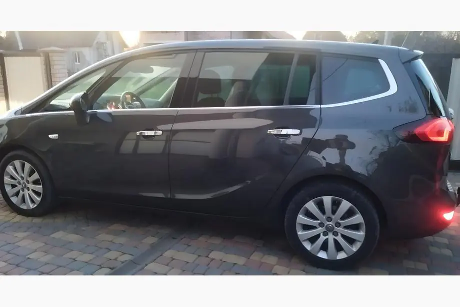 Opel Zafira B 2005-2011 рр. Накладки на ручки (4 шт) Хромований пластик Фото 1