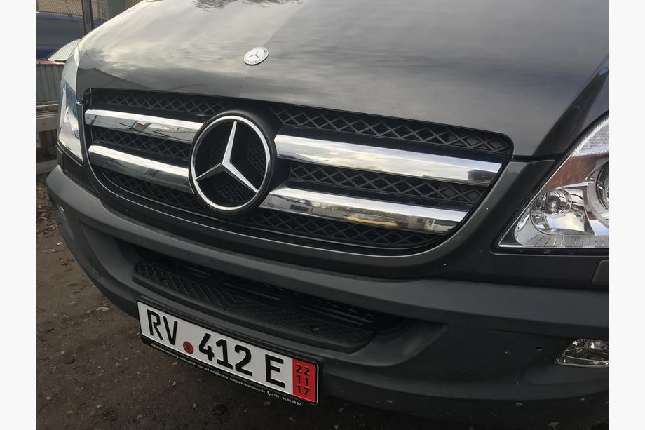 Mercedes Sprinter W906 2006-2018 рр. Накладки на решітку (2006-2013, нерж) OmsaLine - Італійська нержавейка Фото 7