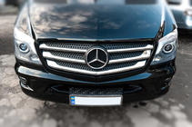 Mercedes Sprinter W906 2006-2018 рр. Накладки на решітку (2013↗, нерж.) OmsaLine - Італійська нержавійка фото 3