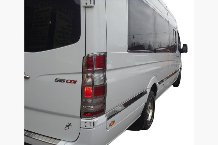 Volkswagen Crafter 2006-2016 рр. Молдинги на двері (нерж.) ExtraLong. OmsaLine - Італійська нержавійка Фото 6