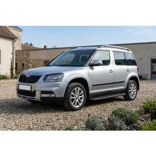 Бокові пороги Bosphorus Black (2 шт., алюміній) Skoda Yeti 2009-2017 рр. фото 1