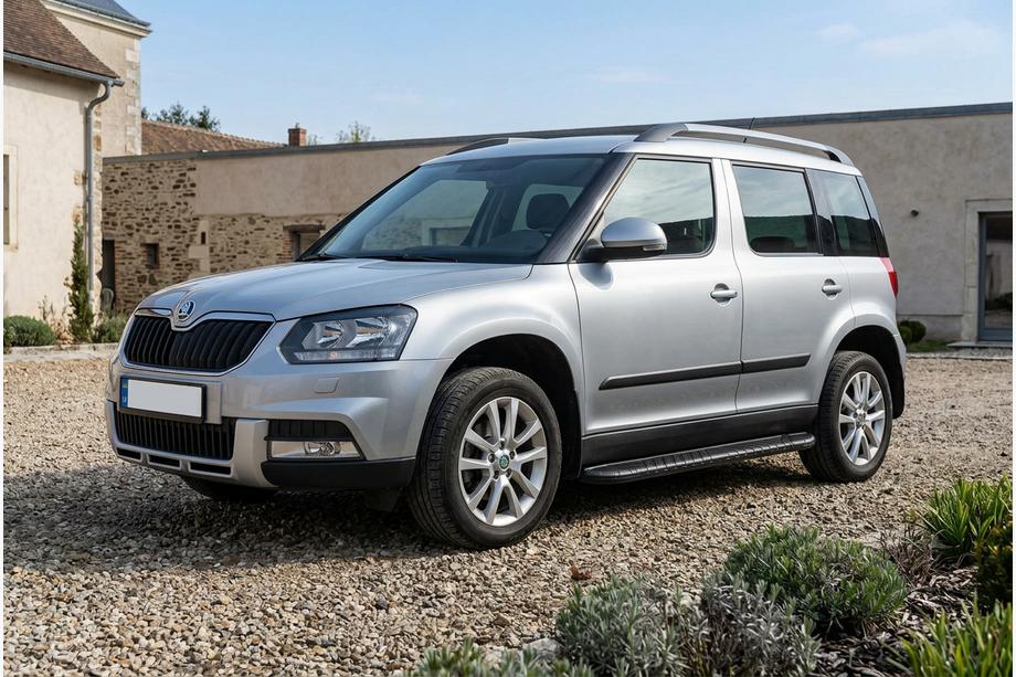 Skoda Yeti 2009-2017 рр. Бокові пороги Bosphorus Black (2 шт., алюміній) Image