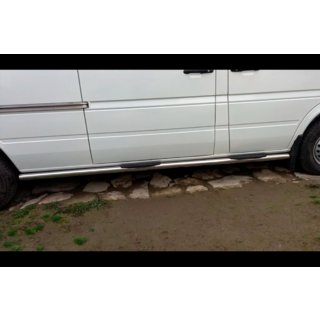 Бічні труби (2 шт., нерж.) Mercedes Sprinter W901/902/903/904/905 1995-2006 рр. фото 3