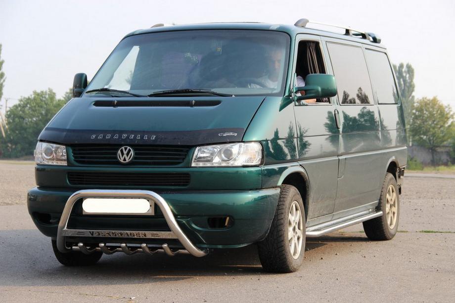 Volkswagen T4 Caravelle/Multivan 1990-2003 рр. Кенгурятник WT003 60мм (нерж) 60мм, з написом Фото 4