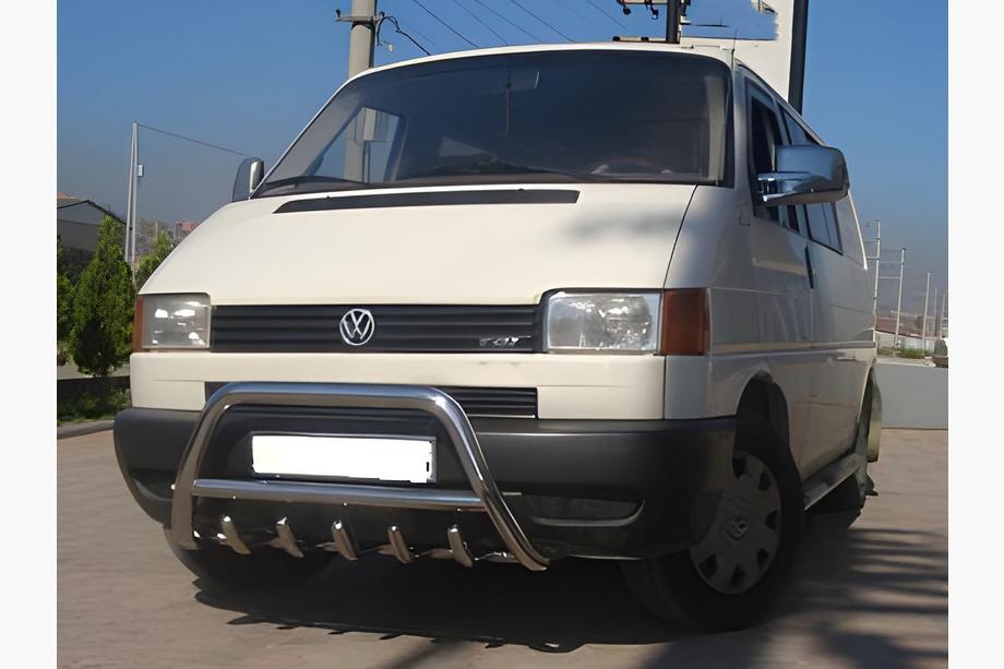 Volkswagen T4 Caravelle/Multivan 1990-2003 рр. Кенгурятник WT003 60мм (нерж) 60мм, з написом Фото 8