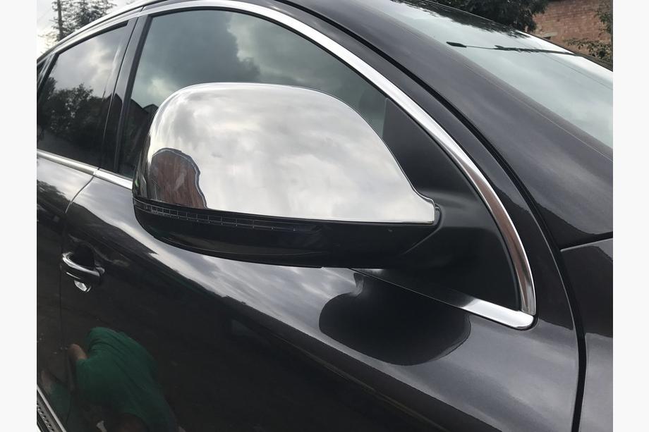 Audi Q7 2005-2015 рр. Накладки на дзеркала (2 шт, нерж.) Фото 3