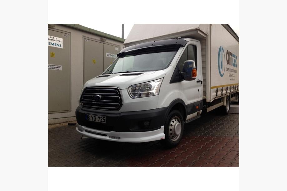 Ford Transit 2014- рр. Козирьок на лобове скло (чорний глянець, 5мм) Фото 2