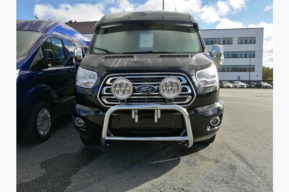 Ford Transit 2014- рр. Козирьок на лобове скло (чорний глянець, 5мм) Фото 7