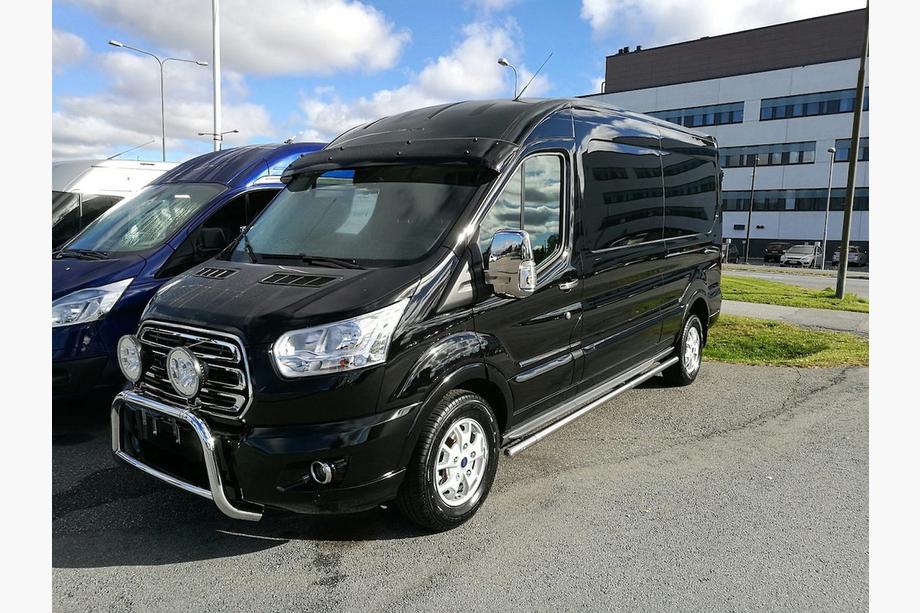 Ford Transit 2014- рр. Козирьок на лобове скло (чорний глянець, 5мм) Фото 8