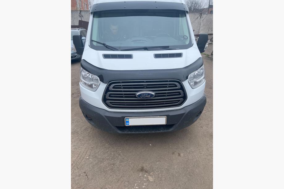Ford Transit 2014- рр. Козирьок на лобове скло (чорний глянець, 5мм) Фото 19