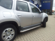Dacia Duster 2008-2018 рр. Бокові пороги Premium (2 шт., нерж.) фото 1