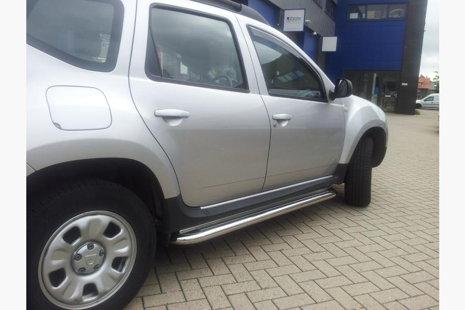 Dacia Duster 2008-2018 рр. Бокові пороги Premium (2 шт., нерж.) Image