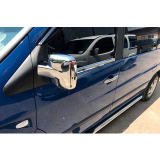 Накладки на дзеркала (2 шт, хром) Mercedes Vito W638 1996-2003 рр. фото 3