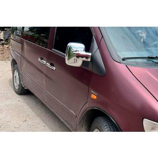 Накладки на дзеркала (2 шт, хром) Mercedes Vito W638 1996-2003 рр. фото 4