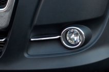 Fiat Doblo II 2010-2022 рр. Окантовка протитуманок зі смужками (2010-2015, 4 шт., нерж.) Carmos - Турецька сталь фото 8
