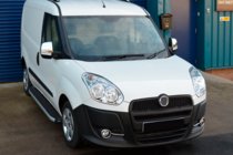 Fiat Doblo II 2010-2022 рр. Окантовка протитуманок зі смужками (2010-2015, 4 шт., нерж.) Carmos - Турецька сталь фото 4