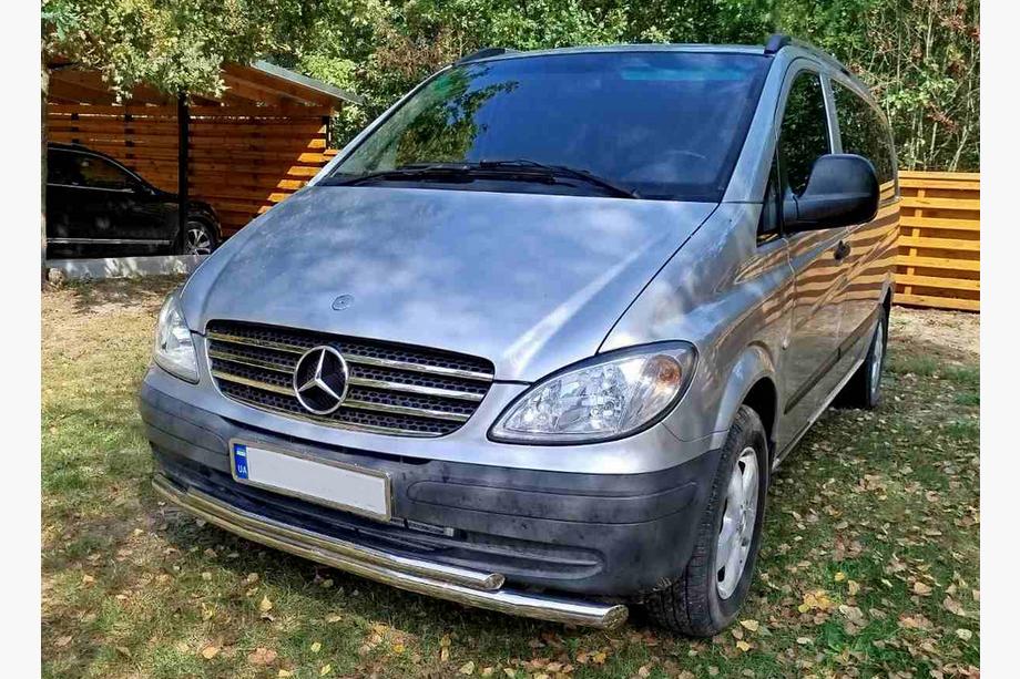 Mercedes Vito W639 2004-2014 рр. Передній захист ST014 (нерж) Фото 13