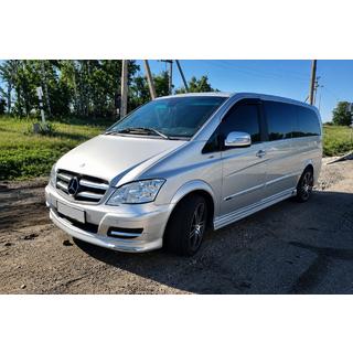 Накладка на бампер BRB V1 (під фарбування) Mercedes Vito W639 2004-2014 рр. фото 2