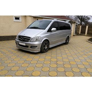 Накладка на бампер BRB V1 (під фарбування) Mercedes Vito W639 2004-2014 рр. фото 3