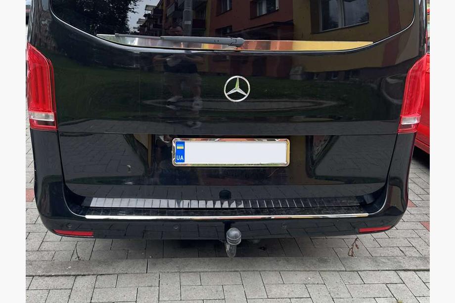 Mercedes Vito/V-class W447 2014- рр. Накладка на задній бампер OmsaLine (нерж) Глянцева Фото 5