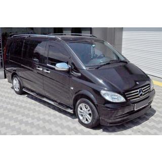 Бічні труби BB002 (2 шт., нерж.) Mercedes Viano 2004-2014 рр. фото 1