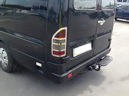 Mercedes Sprinter W901/902/903/904/905 1995-2006 рр. Накладки на стопи (2 шт., нерж.) OmsaLine - Італійська нержавіюча сталь фото 1