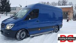 Mercedes Sprinter W906 2006-2018 рр. Бокові пороги Premium (2 шт., нерж.) фото 5