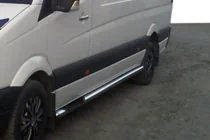 Volkswagen Crafter 2006-2016 рр. Бічні труби (2 шт., нерж) фото 7