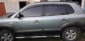 Hyundai Tucson JM 2004- рр. Накладки на ручки (4 шт, нерж) фото 4