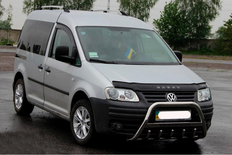 Volkswagen Caddy 2004-2010 рр. Кенгурятник WT003 (нерж) 60мм, без напису Фото 10