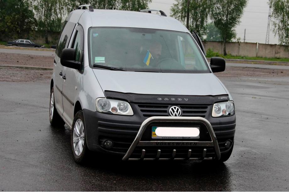 Volkswagen Caddy 2004-2010 рр. Кенгурятник WT003 (нерж) 60мм, без напису Фото 8