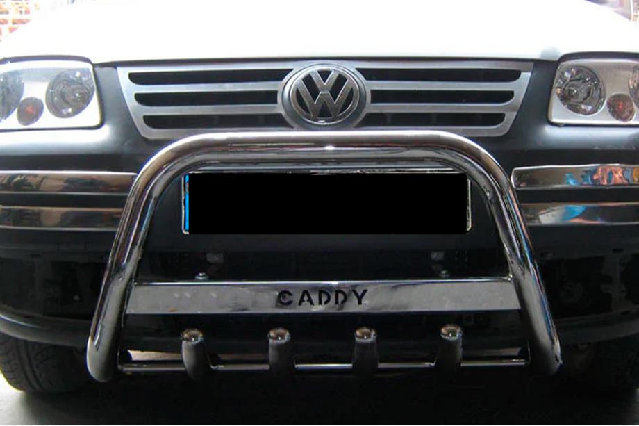 Volkswagen Caddy 2004-2010 рр. Кенгурятник WT003 (нерж) 60мм, без напису Фото 6