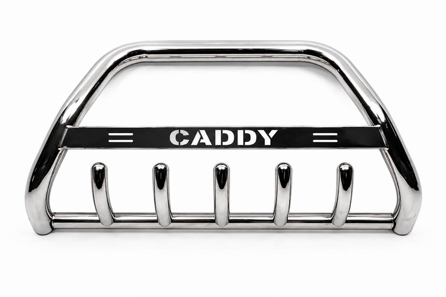 Volkswagen Caddy 2004-2010 рр. Кенгурятник WT003 (нерж) 60мм, без напису Фото 3