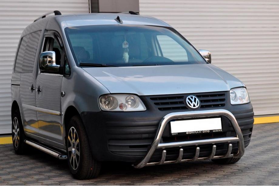 Volkswagen Caddy 2004-2010 рр. Кенгурятник WT003 (нерж) 60мм, без напису Фото 4