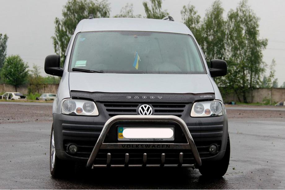 Volkswagen Caddy 2004-2010 рр. Кенгурятник WT003 (нерж) 60мм, без напису Фото 2