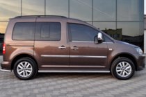 Volkswagen Caddy 2004-2010 рр. Бічні труби BB001 (2 шт., нерж) фото 2