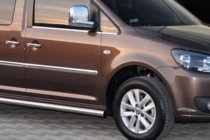 Volkswagen Caddy 2004-2010 рр. Бічні труби BB001 (2 шт., нерж) фото 6