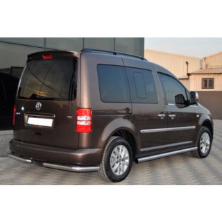 Бічні труби BB001 (2 шт., нерж) Volkswagen Caddy 2004-2010 рр. фото 4