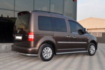 Volkswagen Caddy 2010-2015 рр. Бічні труби BB001 (2 шт., нерж) фото 3