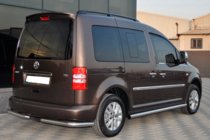 Volkswagen Caddy 2010-2015 рр. Бічні труби BB001 (2 шт., нерж) фото 4
