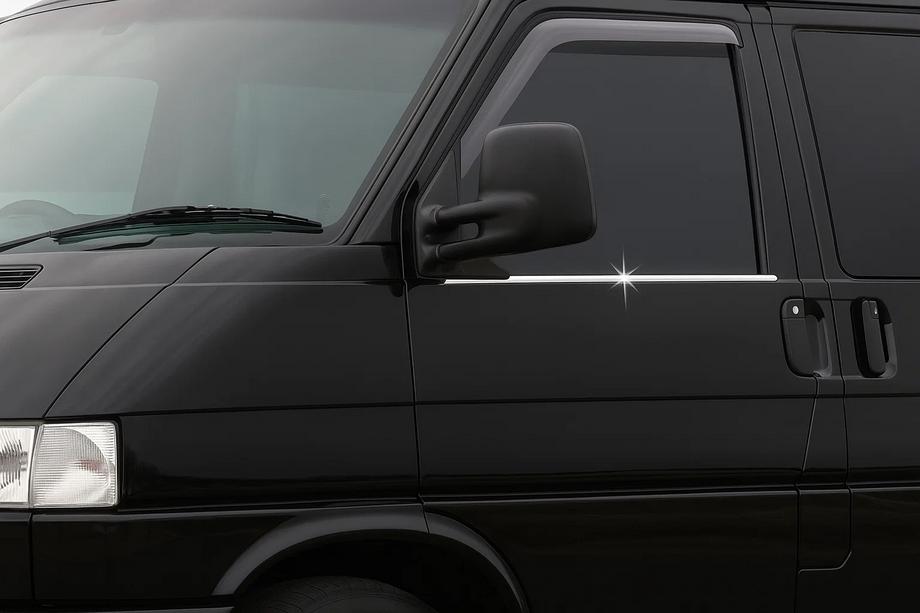 Volkswagen T4 Transporter 1990-2003 рр. Зовнішня окантовка вікон (2 шт., нерж) OmsaLine - Італійська нержавійка Фото 1