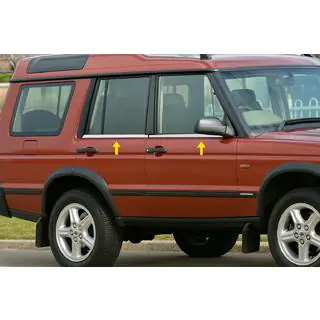 Окантовка вікон (4 шт., нерж.) Land Rover Discovery II 1998-2004 рр. фото 1