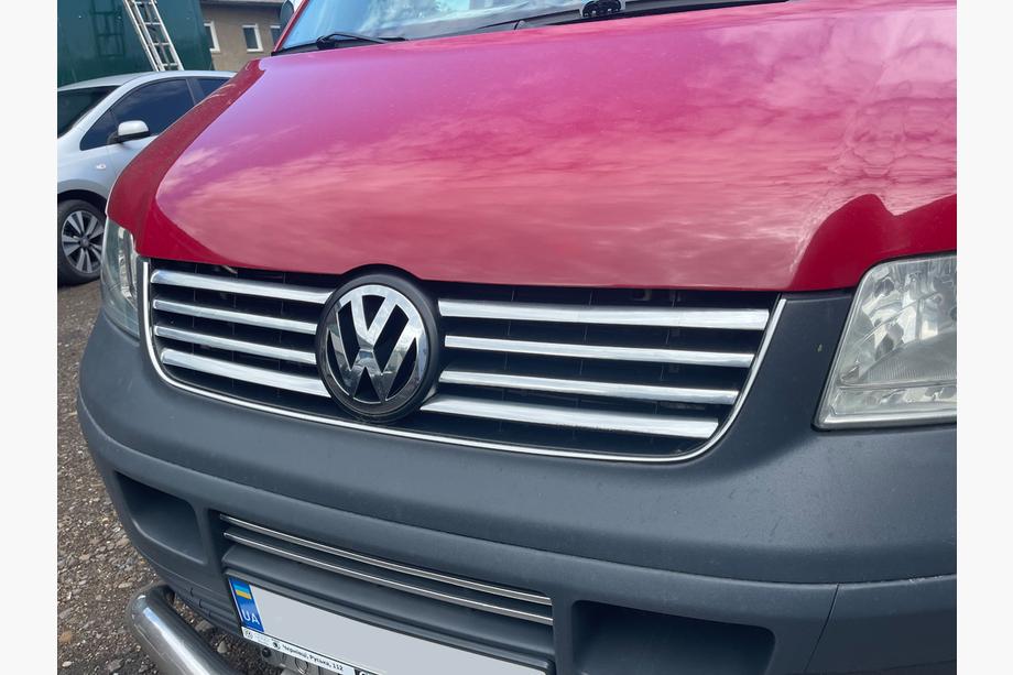 Volkswagen T5 Transporter 2003-2010 рр. Накладки на решітку (8 смужок, нерж) OmsaLine - Італійська нержавійка Фото 2
