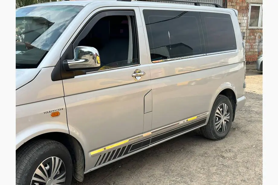Volkswagen T5 Transporter 2003-2010 рр. Окантовка вікон (2 шт., нерж) Фото 5