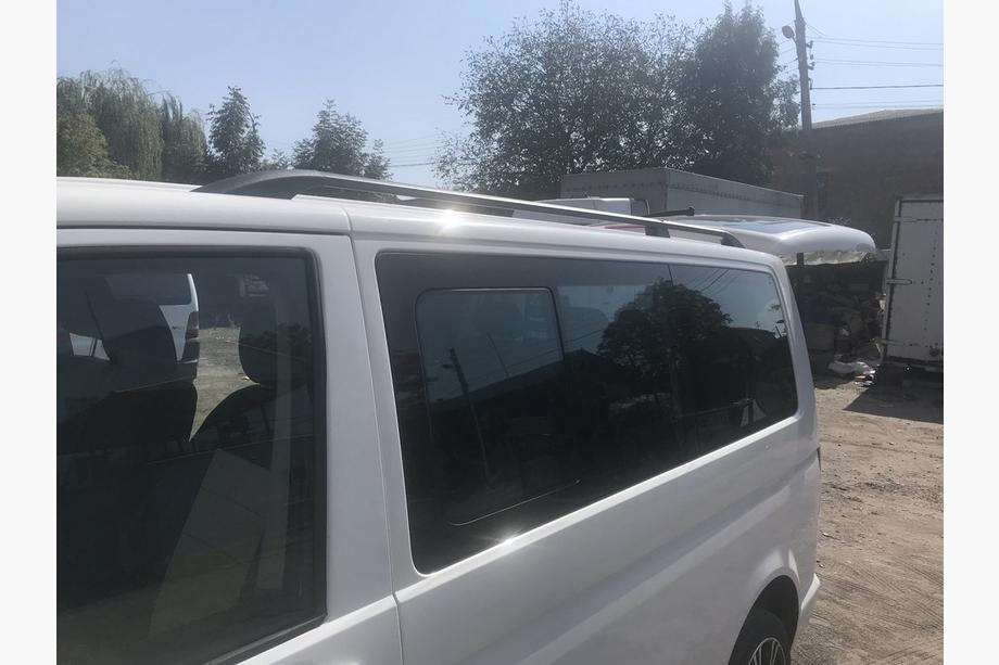 Volkswagen T5 Transporter 2003-2010 рр. Рейлінги Чорні Довга база, Пластикові ніжки Фото 9