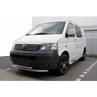 Передній захист ST014 (нерж) Volkswagen T5 Transporter 2003-2010 рр. фото 1
