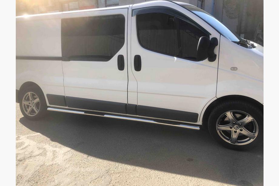 Nissan Primastar 2002-2014 рр. Бічні труби (2 шт, нерж.) Фото 4