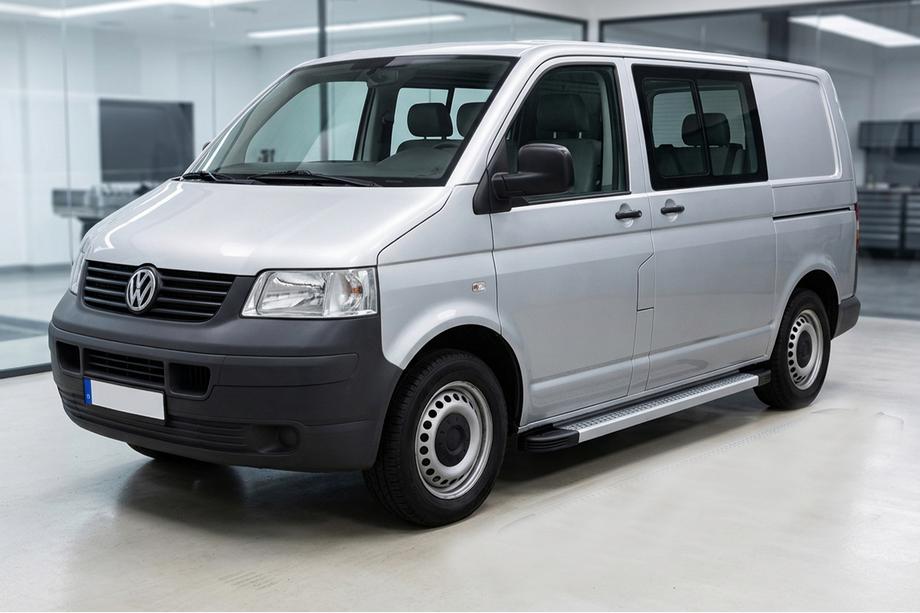 Volkswagen T5 Multivan 2003-2010 рр. Бокові пороги Maya V2 (2 шт., алюміній) Коротка база Image