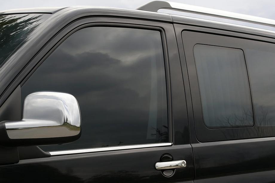 Volkswagen T5 Multivan 2003-2010 рр. Передня окантовка вікон (2 шт, сталь) Image